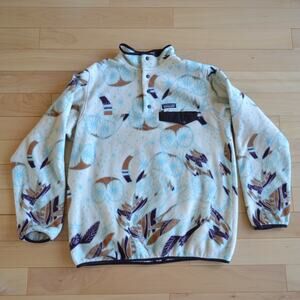 Patagonia Synchilla Rare Owl Fleece Pullover Sweater Size XL